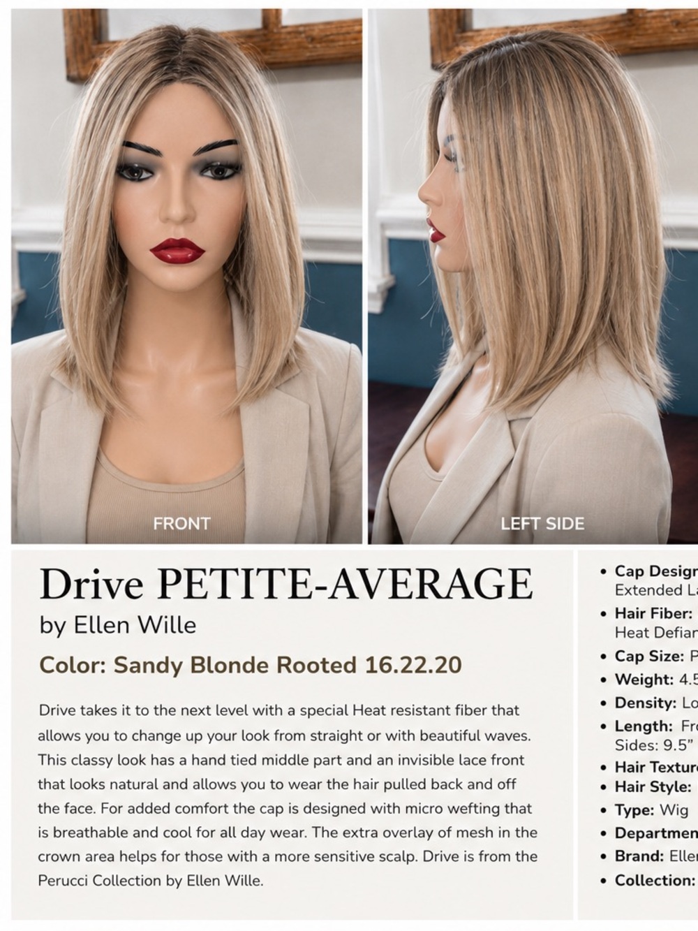 Drive Petite-Average by Ellen Wille in Sandy Blonde Rooted